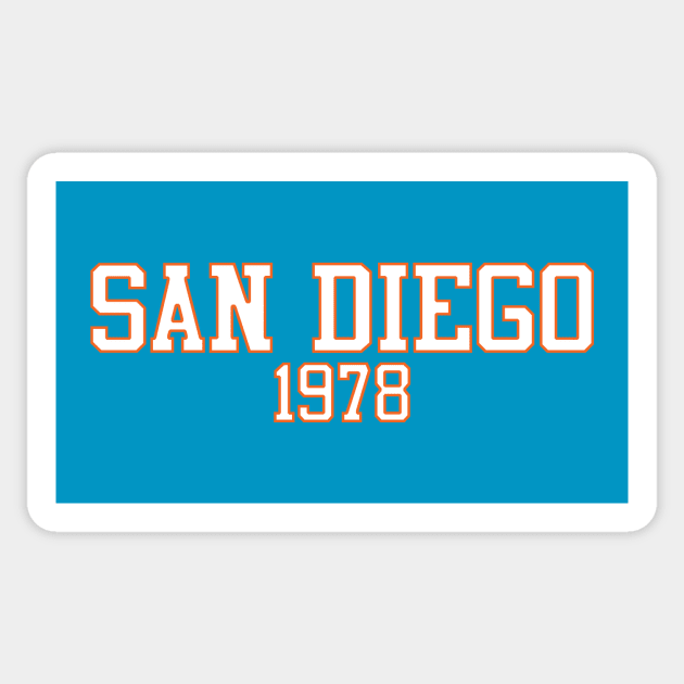 San Diego 1978 (variant) Sticker by GloopTrekker